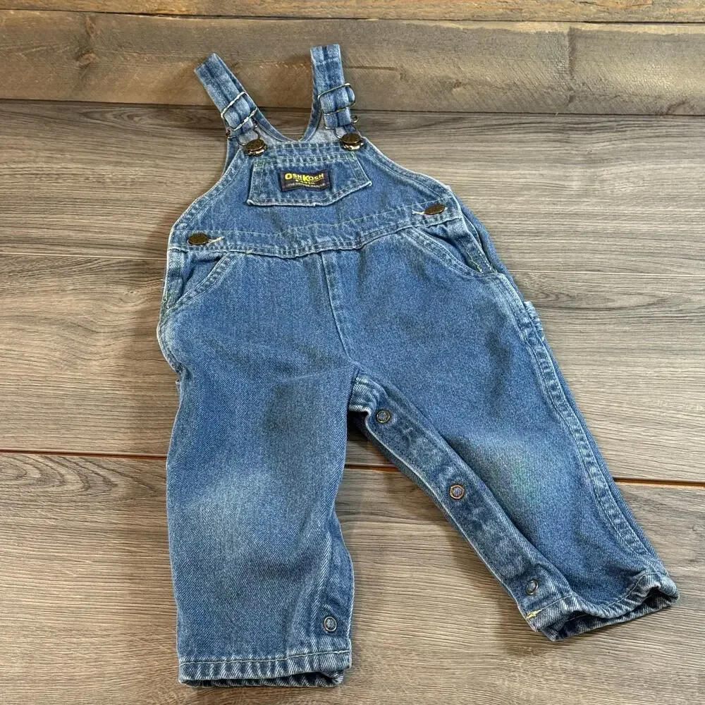 Vtg OshKosh B'Gosh Vestbak Denim Overalls Size 18M Classic Everyday USA